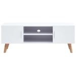 Vidaxl meuble tv blanc 120x40x46 cm mdf Vidaxl meuble tv blanc 120x40x46 cm mdf