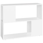 Vidaxl meuble tv blanc 80x24x63 cm agglomr