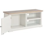 Vidaxl meuble tv blanc 90 x 30 x 40 cm bois