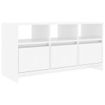 Vidaxl meuble tv blanc brillant 102x37, 5x52, 5 cm agglomr