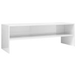 Vidaxl meuble tv blanc brillant 120 x 40 x 40 cm agglomr