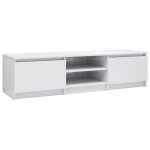 Vidaxl meuble tv blanc brillant 140x40x35, 5 cm agglomr