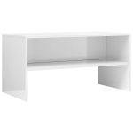 Vidaxl meuble tv blanc brillant 80 x 40 x 40 cm agglomr