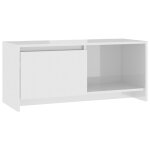 Vidaxl meuble tv blanc brillant 90x35x40 cm agglomr