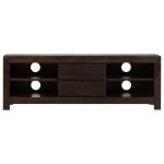 Vidaxl meuble tv bois d'acacia massif 120 x 30 x 40 cm marron fonc