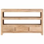 Vidaxl meuble tv bois d'acacia massif 90 x 30 x 55 cm marron clair