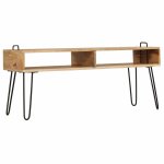 Vidaxl meuble tv bois de manguier massif 110 x 35 x 45 cm