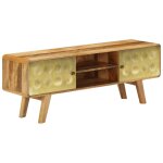 Vidaxl meuble tv bois de manguier massif 120 x 30 x 45 cm
