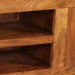 Vidaxl meuble tv bois massif avec finition en sesham 120 x 30 x 40 cm