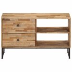 Vidaxl meuble tv bois de teck recycl� 90 x 30 x 55 cm