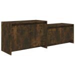 Vidaxl meuble tv chne fum 146, 5x35x50 cm agglomr