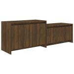 Vidaxl meuble tv chne marron 146, 5x35x50 cm agglomr