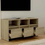 Vidaxl meuble tv chne sonoma 102x37, 5x52, 5 cm agglomr