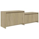 Vidaxl meuble tv chne sonoma 146, 5x35x50 cm agglomr