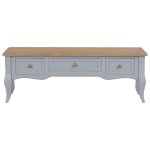 Vidaxl meuble tv gris 100 x 35 x 35 cm bois