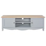 Vidaxl meuble tv gris 120 x 30 x 40 cm bois Vidaxl meuble tv gris 120 x 30 x 40 cm bois
