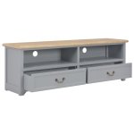 Vidaxl meuble tv gris 120x30x40 cm bois