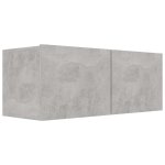 Vidaxl meuble tv gris b�ton 80x30x30 cm agglom�r�
