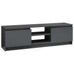 Vidaxl meuble tv gris brillant 120x30x35, 5 cm agglomr