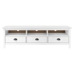 Vidaxl meuble tv hill range blanc 158x40x47 cm bois de pin solide Vidaxl meuble tv hill range blanc 158x40x47 cm bois de pin solide