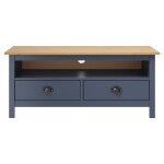 Vidaxl meuble tv hill range gris 110x40x47 cm bois de pin solide