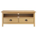 Vidaxl meuble tv hill range marron miel 110x40x47cm bois de pin solide Vidaxl meuble tv hill range marron miel 110x40x47cm bois de pin solide