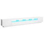 Vidaxl meuble tv avec lumi�res led blanc 300x35x40 cm