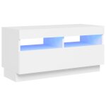 Vidaxl meuble tv avec lumi�res led blanc 80x35x40 cm