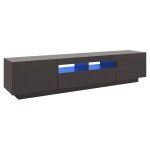Vidaxl meuble tv avec lumières led gris 180x35x40 cm Vidaxl meuble tv avec lumières led gris 180x35x40 cm