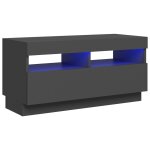 Vidaxl meuble tv avec lumi�res led gris 80x35x40 cm