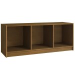Vidaxl meuble tv marron miel 104x33x41 cm bois de pin massif