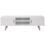 Vidaxl meuble tv mdf 150x35x48, 5 cm blanc brillant Vidaxl meuble tv mdf 150x35x48, 5 cm blanc brillant