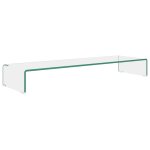 Vidaxl meuble tv / pour moniteur 100 x 30 x 13 cm verre transparent