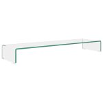 Vidaxl meuble tv / de moniteur 110 x 30 x 13 cm verre transparent