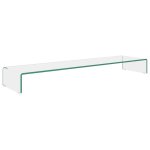 Vidaxl meuble tv / de moniteur 120 x 30 x 13 cm verre transparent