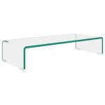 Vidaxl meuble tv / pour moniteur 60 x 25 x 11 cm verre transparent