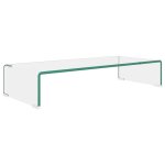 Vidaxl meuble tv / pour moniteur 70 x 30 x 13 cm verre transparent