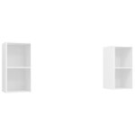 Vidaxl meubles tv muraux 2 pcs blanc agglom�r�