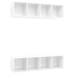 Vidaxl meubles tv muraux 2 pcs blanc brillant agglomr