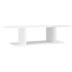 Vidaxl meuble tv mural blanc brillant 103x30x26, 5 cm