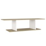 Vidaxl meuble tv mural blanc et chne sonoma 103x30x26, 5 cm