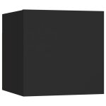 Vidaxl meuble tv mural noir 30, 5x30x30 cm