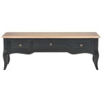 Vidaxl meuble tv noir 100 x 35 x 35 cm bois