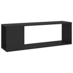 Vidaxl meuble tv noir 100x24x32 cm agglomr