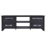 Vidaxl meuble tv noir 115 x 30 x 40 cm bois