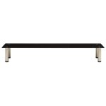 Vidaxl meuble tv noir 120x35x17 cm verre tremp