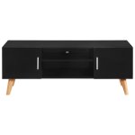 Vidaxl meuble tv noir 120x40x46 cm mdf