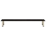 Vidaxl meuble tv noir 140x35x17 cm verre tremp