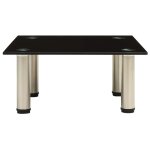 Vidaxl meuble tv noir 40x35x17 cm verre tremp