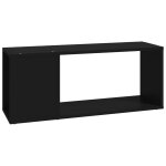 Vidaxl meuble tv noir 80x24x32 cm agglomr